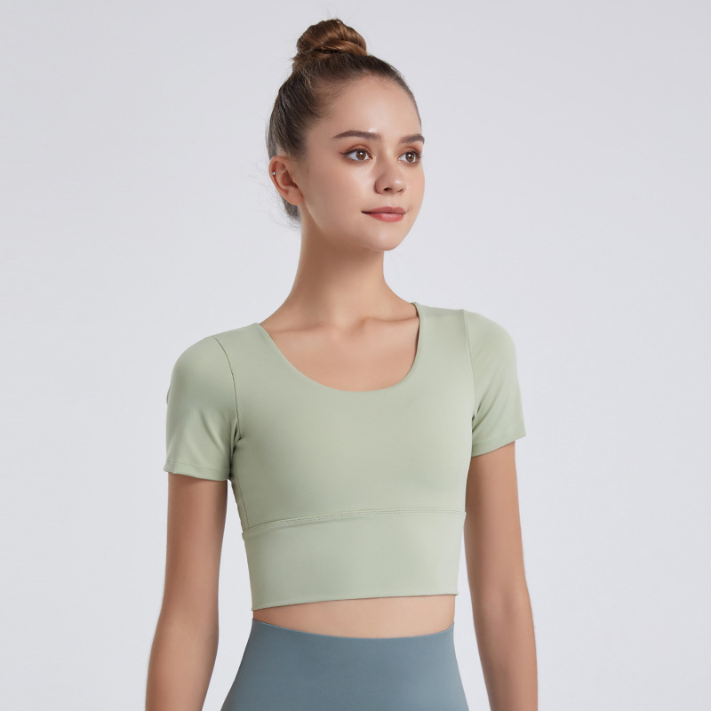 U-neck Cross Back Sports Bra