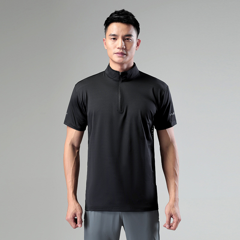 Quick Drying Men's Shirts With Stand-Up Collar