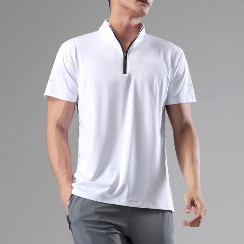 Quick Drying Men's Shirts With Stand-Up Collar
