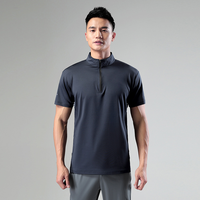 Quick Drying Men's Shirts With Stand-Up Collar