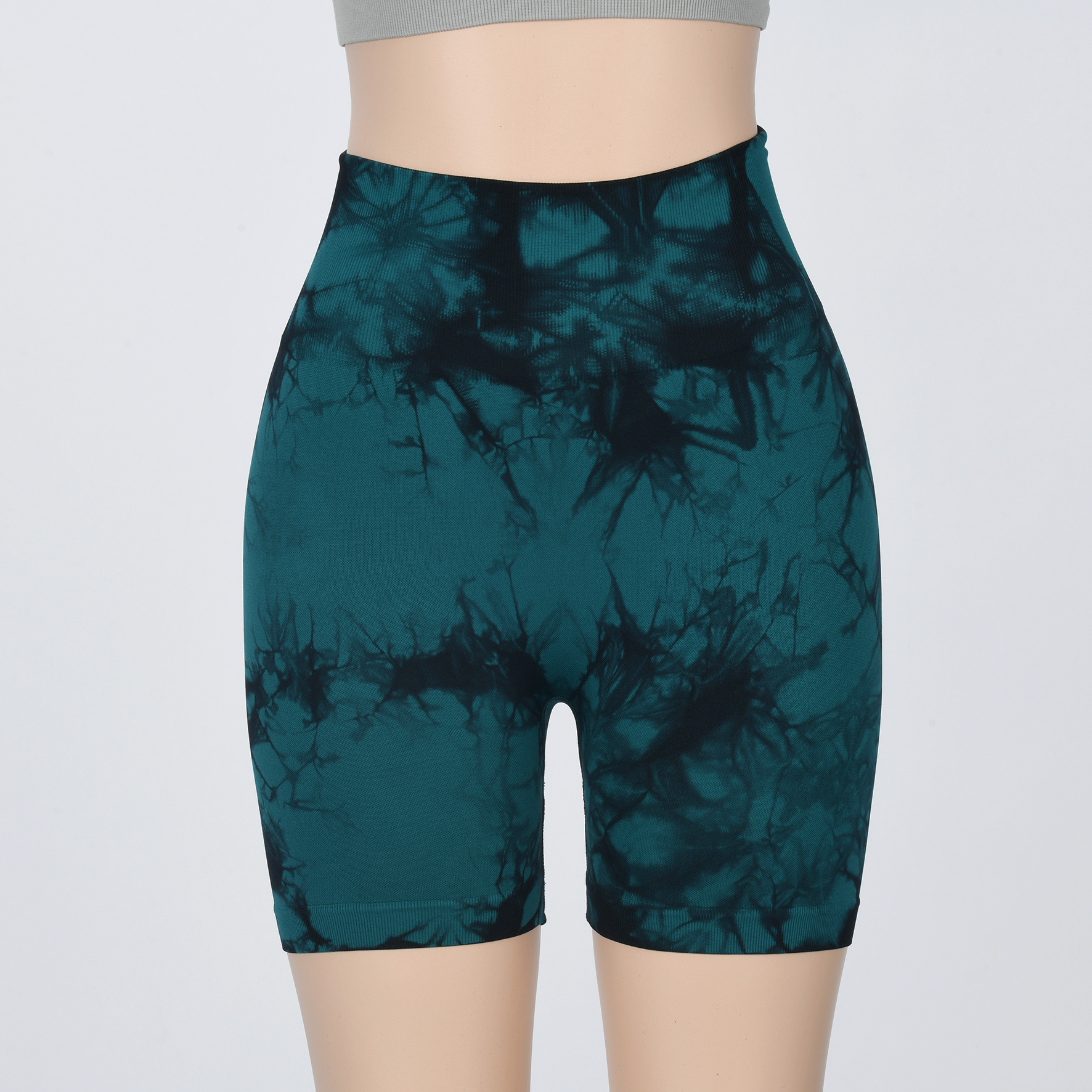 High waisted Tie dye Peach Buttocks yoga shorts