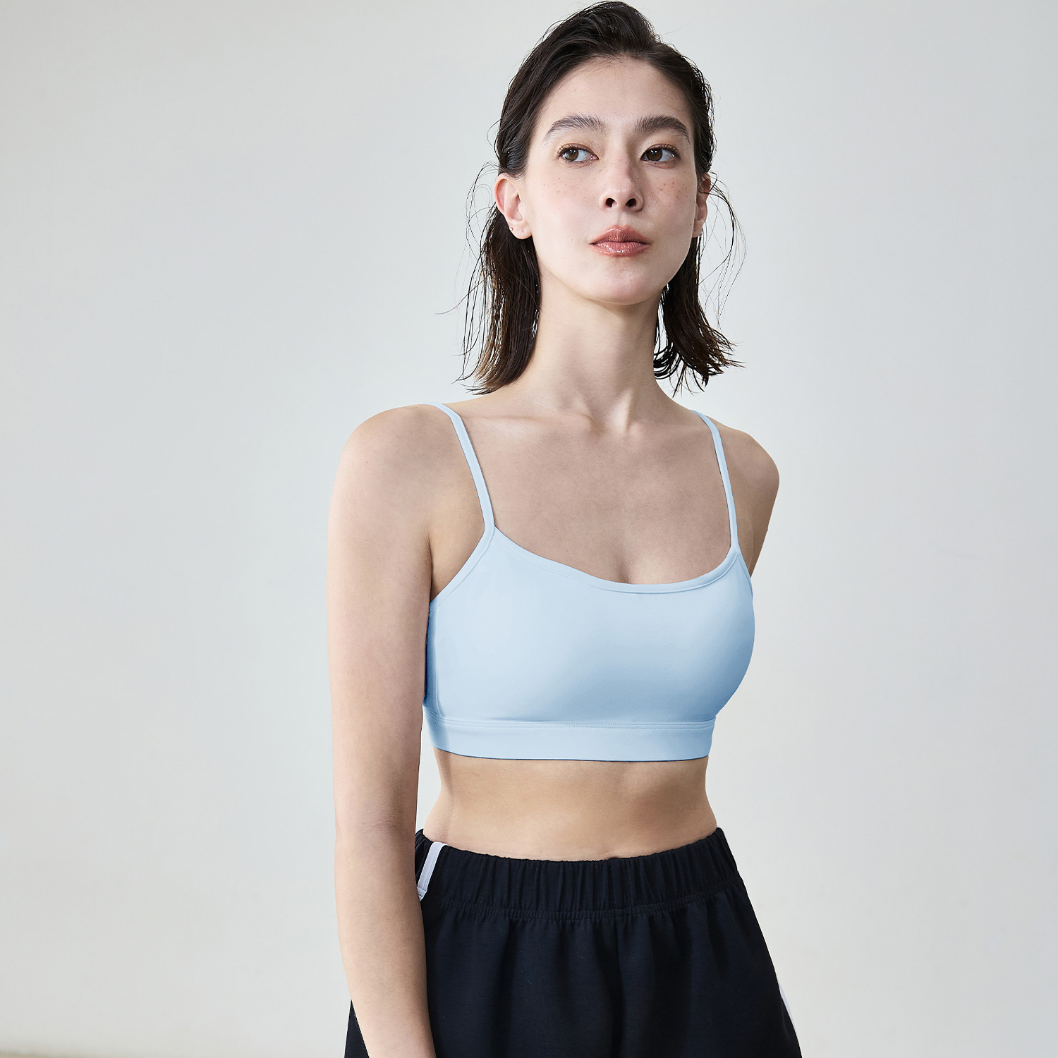 Women Yoga Slim-Strap Tank with Cat-Ear Support Back