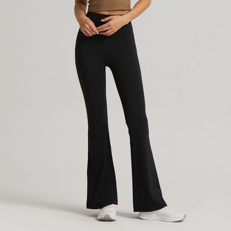 Women's  Seamless Yoga Pants | Slimming Free-Size Flared Leg Fitness Bottoms