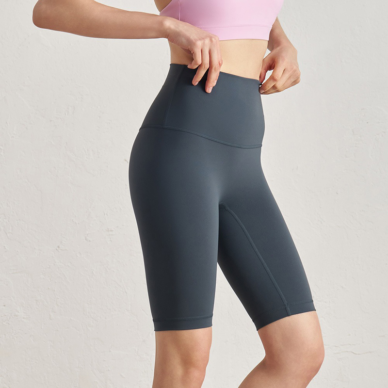 Custom Women's 5-Inch High-Waisted Gym Shorts | Outdoor Fitness & Sports Shorts | Kemhing Sportswear