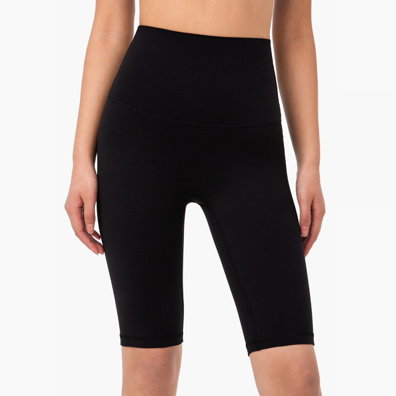 Custom Women's 5-Inch High-Waisted Gym Shorts | Outdoor Fitness & Sports Shorts | Kemhing Sportswear