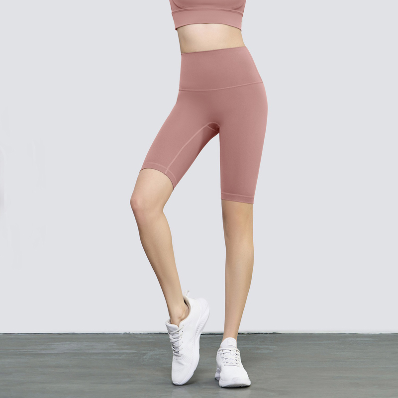 Custom Women's 5-Inch High-Waisted Gym Shorts | Outdoor Fitness & Sports Shorts | Kemhing Sportswear