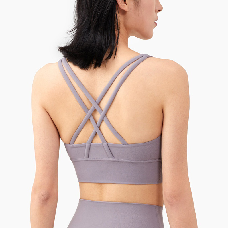 Women Cross Beauty Straps Yoga Underwear with Chest Pads