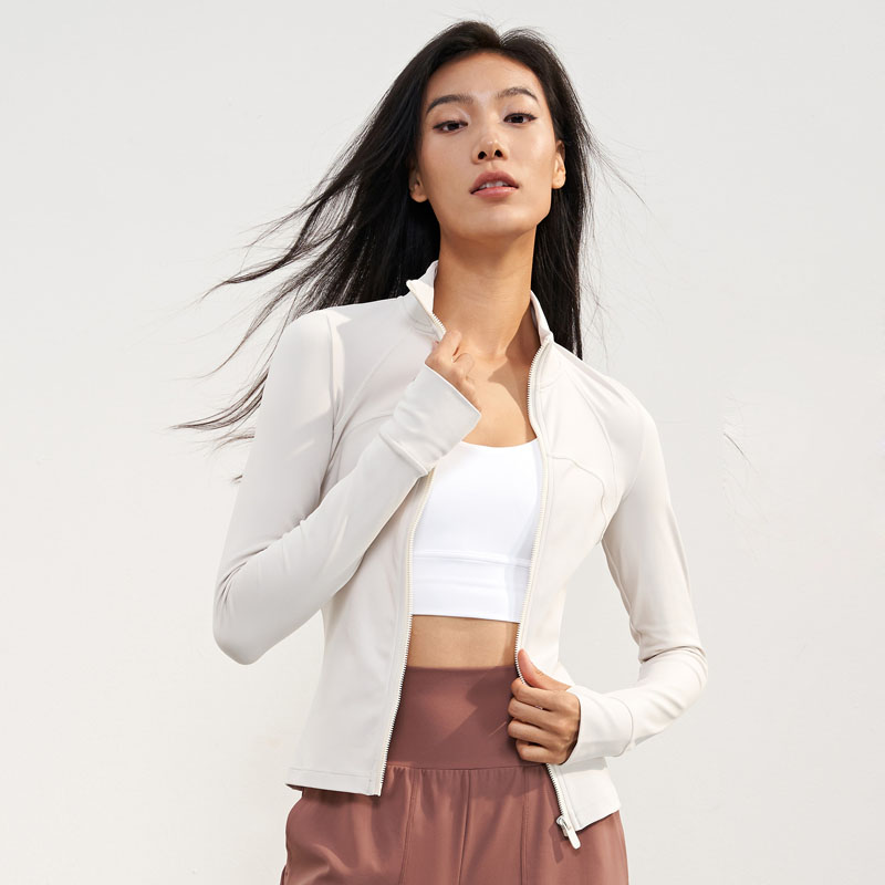 High-Neck Fleece-Lined Thermal Yoga & Outdoor Sports Tops | Cozy & Warm Activewear |
