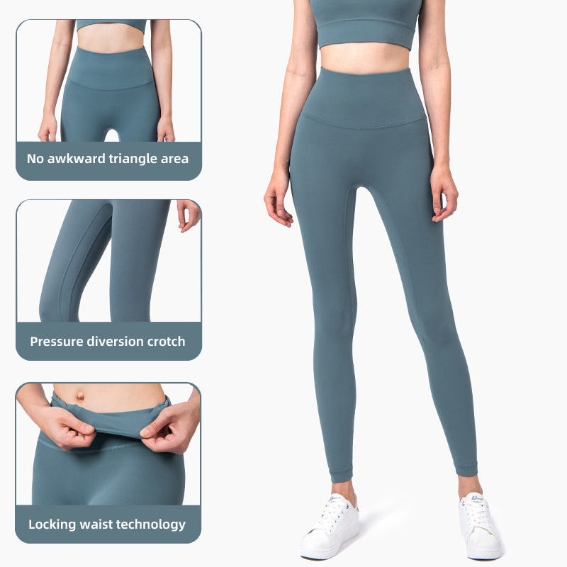 Seamless No Front Seam Anti-Roll Yoga Leggings | High-Waisted Workout Leggings for ladies