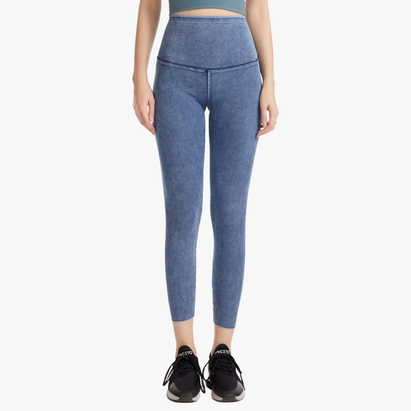 Women's One-Piece High-Waist Denim Shark Pants for Butt Lifting & Tummy Control