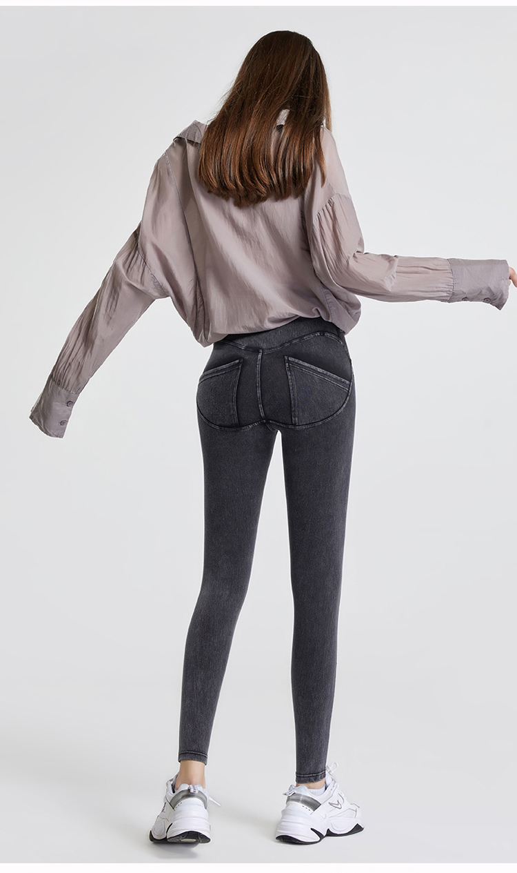 elastic denim workout pants elastic denim workout pants