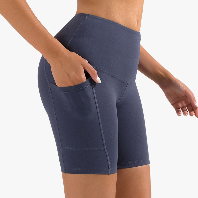 Custom High Waist Slimming Yoga Shorts - Seamless Booty Lift Workout Shorts