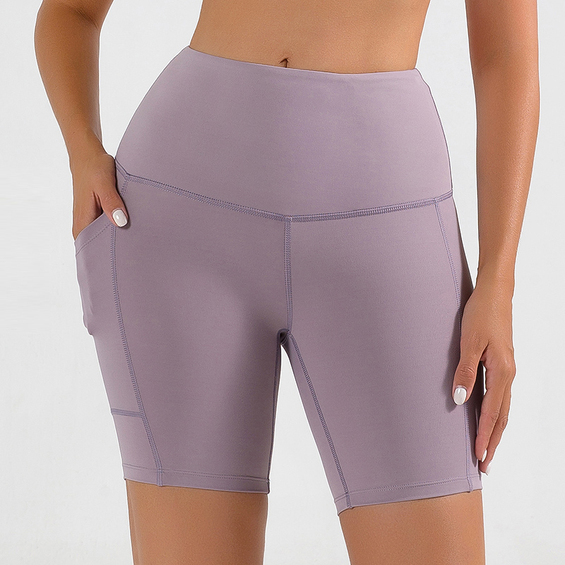 Custom High Waist Slimming Yoga Shorts - Seamless Booty Lift Workout Shorts